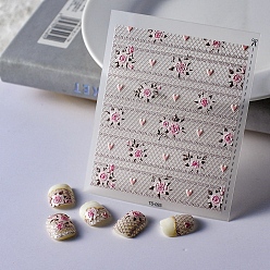 Pink Полиуретановые наклейки для ногтей, для украшения ногтей, розовые, 9.5x8 см