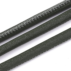 Dark Slate Gray PU Leather Cords, Dark Slate Gray, 5.5~6mm, about 10.93 yards(10m)/roll