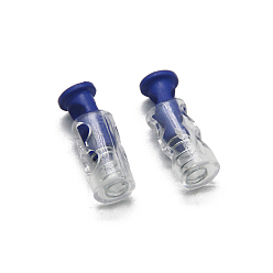 Midnight Blue Nylon & Resin Cord Locks, Adjustable Clasps, Column, Midnight Blue, 25x9mm