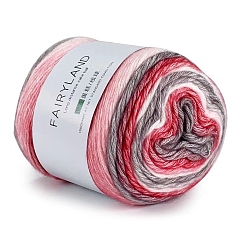 Rosy Brown 100g Cotton Yarn, Dyeing Fancy Blend Yarn, Crocheting Cake Yarn, Rainbow Yarn for Sweater, Coat, Scarf and Hat, Rosy Brown, 3mm