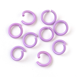 Фиолетовый Железные соединительные колечки, открытые кольца прыжок, фиолетовые, 17 датчик, 8~8.5x1.2 мм, Внутренний диаметр: 5~6 мм
