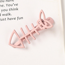 Pink Cellulose Acetate Alligator Hair Clips, Hair Accessories for Girls Women, Fish Bone, Pink, 51mm