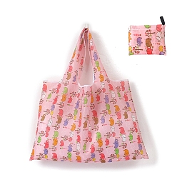 Слон Складные сумки для продуктов из ткани Оксфорд, многоразовые непромокаемые сумки для покупок, с сумкой и ручкой для сумки, слон, 68x58 см