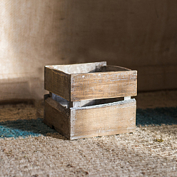BurlyWood Cajas de almacenamiento de madera para anidar, Cajas rústicas para decoración de exhibición de almacenamiento., burlywood, 165x165x140 mm