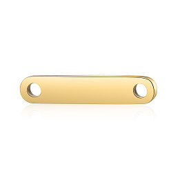 Golden 201 Stainless Steel Links connectors, Oval, Golden, 15x3x1.7mm, Hole: 1.4mm