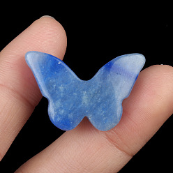 Синий Авантюрин Природные голубые авантюрин подвески, бабочки прелести, 20x30x7 мм