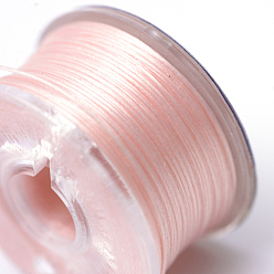 Pink Бисероплетение из полиэстера со специальным покрытием для бисера, розовые, 0.1 мм, Около 50 ярдов / рулон
