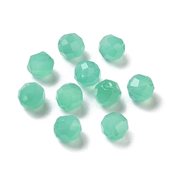 Aigue-Marine Moyen Verre imitation perles de cristal autrichien, facette, ronde, aigue-marine moyenne, 8mm, Trou: 1mm