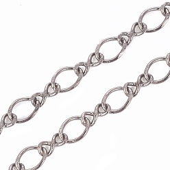 Gunmetal Brass Twisted Figure 8 Chain Chains, Figaro Chains, Soldered, Gunmetal, 2mm