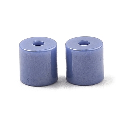Bleu Ardoise Perles en céramique de zircone biocéramiques, sans nickel  , pas de décoloration et hypoallergénique, colonne, bleu ardoise, 5x4.5~5mm, Trou: 1.4mm