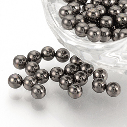 Bronze Des perles en acier inoxydable, perles non percées / sans trou, ronde, gris anthracite, 3.0mm, environ9000 pcs / 1000 g