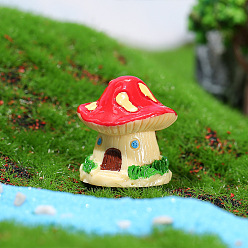 Mousseline au Citron Mini maison champignon miniature en résine, décorations micro paysagères pour la maison, pour les accessoires de maison de poupée de jardin de fées faisant semblant de décorations d'accessoires, mousseline de citron, 26x29mm