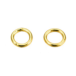 Golden 304 Stainless Steel Round Rings, Soldered Jump Rings, Closed Jump Rings, Golden, 6x0.8mm, Inner Diameter: 4.5mm