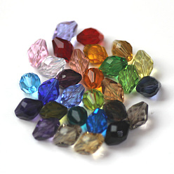 Color mezclado Imitación perlas de cristal austriaco, aaa grado, facetados, bicono, color mezclado, 10x13 mm, agujero: 0.9~1 mm