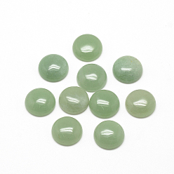 Зеленый Авантюрин Естественный зеленый авантюрин кабошонов, полукруглые / купольные, 14x5~6 мм