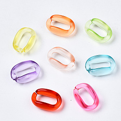Mixed Color Transparent Acrylic Linking Rings, Quick Link Connectors, for Cable  Chains Making, Oval, Mixed Color, 15.5x11x6mm, Inner Diameter: 4.5x10.5mm, about 1330pcs/500g