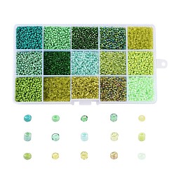Mixed Color Glass Seed Beads, Silver Lined & Transparent & Trans. Colours Lustered & Trans. Colors Rainbow & Frosted Colors & Opaque Colours Seed & Baking Paint & Ceylon, Round, Mixed Color, 12/0, 2mm, Hole: 1mm, 180g/box