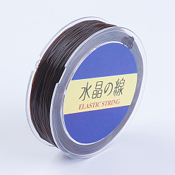 Седло Коричневый Японские круглые эластичные хрустальные струны, эластичная нить для бисера, для изготовления эластичного браслета, седло коричневый, 1 мм, 30 ярдов / рулон, 90 фут / рулон