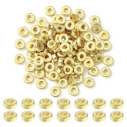 Золотой CCB пластиковые шарики, Плоский круглый / диск, золотые, 6x2 мм, отверстие : 2.2 мм