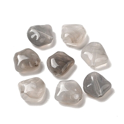 Gris Foncé Perles acryliques transparentes, pentagone, gris foncé, 14.5x14.5x6.7mm, Trou: 1.8mm, environ595 pcs / 500 g