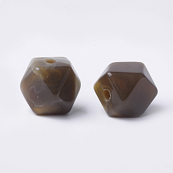 Chameau Perles acryliques, style de pierres fines imitation, polygone, chameau, 11.5x10x10mm, trou: 2 mm, environ 428 pcs / 500 g