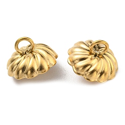 Real 18K Gold Plated 304 Stainless Steel Cup Peg Bails, Flower, Real 18K Gold Plated, 8mm, Hole: 2mm, Pin: 0.7mm