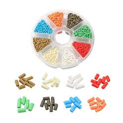 Mixed Color 8000Pcs 8 Colors Handmade Polymer Clay Sprinkle Beads, Fake Food Craft, No Hole, Column, Mixed Color, 2~6x1.5mm, 1000pcs/color