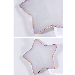 Blanc Tapis de sceau de cire de résine, pour cachet de cachet de cire, étoile avec motif marbré, blanc, 92x103x7.5mm