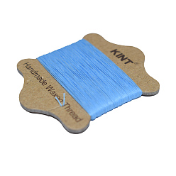 Aciano Azul Cuerda de nylon encerado, azul aciano, 0.65 mm, aproximadamente 21.87 yardas (20 m) / tarjeta