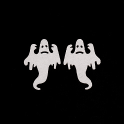 Blanco Tela no tejida con tema de halloween, fantasma, para decoraciones de pared al aire libre de fiesta en casa, blanco, 8.1x5.7x0.2 cm