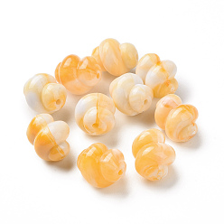 Marron Sablonneux Perles acryliques opaques bicolores, conque, Sandy Brown, 14x11mm, Trou: 1.6mm, 500 pcs / 500 g