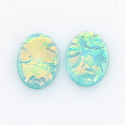 Cyan Clair Cabochons d'opale à demi-ronde en imitation de résine, cyan clair, 12mm