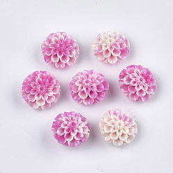 Orchidée Perles de corail synthétiques, teint, fleur de lotus, orchidée, 15x16x9.5mm, Trou: 1.4mm