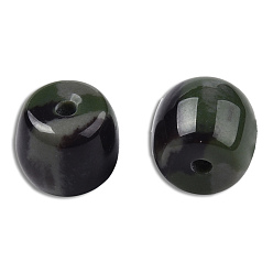 Dark Slate Gray Resin Beads, Imitation Gemstone, Barrel, Dark Slate Gray, 8x7mm, Hole: 1.6mm