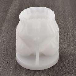 Dog Origami Style DIY Silicone Candle Molds, for Scented Candle Making, Dog, 8.6x7.8x8.7cm