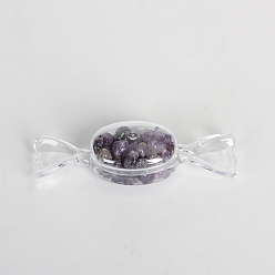 Amethyst Natural Amethyst Chip Candy Display Decorations, Reiki Energy Stone Ornaments, 25x82x23mm