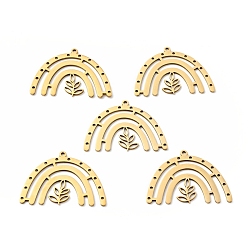 Золотой 304 подвески из нержавеющей стали, арка с травой, золотые, 26x36x1 мм, отверстие : 1.2 мм