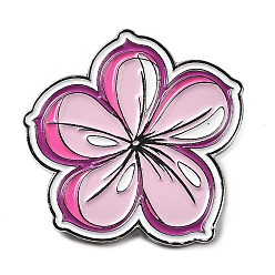 Flor Pin esmaltado serie rosa, Broche de aleación de zinc y platino para mujer., flor, 31x17x1.5 mm
