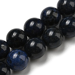 Dumortiérite Brins de perles de quartz dumortiérite naturelle de qualité aa, ronde, 8mm, Trou: 0.8mm, Environ 48 pcs/chapelet, 15.51'' (39.4 cm)