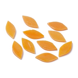 Orange Foncé Tuiles de masaic de pétale, morceaux de mosaïque de feuilles de verre, pour l'artisanat de bricolage décoration de la maison arts, orange foncé, 24.5~26x11~11.5x2.5~3mm, environ 40~41 pcs / sachet 