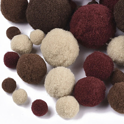 Mixed Color DIY Doll Craft Polyester High-elastic Pompon Ball, Round, Mixed Color, 7~29mm
