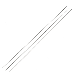 Stainless Steel Color Steel Beading Needles with Hook for Bead Spinner, Curved Needles for Beading Jewelry, Stainless Steel Color, 25.3x0.07cm