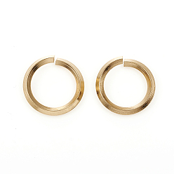 Golden 304 Stainless Steel Jump Ring, Open Jump Rings, Golden, 12 Gauge, 15x2mm, Inner Diameter: 11mm