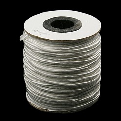 Белый Нейлоновая нить, ювелирные изделия шнур нейлона для пользовательских ювелирных изделий делает тканые, белые, 2 мм, около 50 ярдов / рулон (150 футов / рулон)