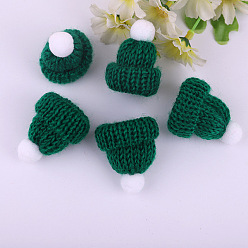Vert Foncé Chapeau en laine de poupée en polyester, pour les accessoires décorer la poupée, vert foncé, 60x43x12.5mm