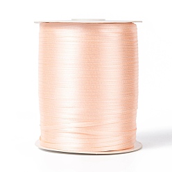 Light Salmon Double Face Satin Ribbon, Polyester Ribbon, Light Salmon, 1/8 inch(3mm) wide, about 880yards/roll(804.672m/roll)