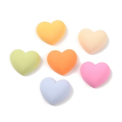 Mixed Color Resin Cabochons, Heart, Mixed Color, 16x19x7.5mm