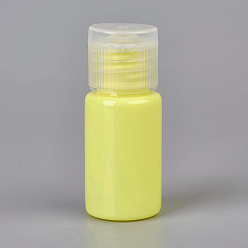 Champagne Yellow 10ml Macaron Color PET Plastic Empty Flip Cap Bottles, with PP Plastic Lids, for Travel Liquid Cosmetic Sample Storage, Champagne Yellow, 5.7x2.3cm, Capacity: 10ml