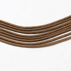 Tierra de siena Cuerdas de cable de poliéster y spandex, 16 -ply, tierra de siena, 2 mm, aproximadamente 109.36 yardas (100 m) / paquete