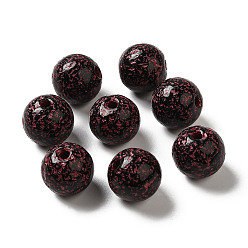 Noir Perles acryliques opaques, ronde, noir, 11.5x11mm, Trou: 2mm, environ: 520 pcs / 500 g